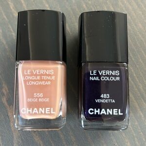 Chanel authentic longwear 483 Vendetta & 556 Beige Beige.  New!
